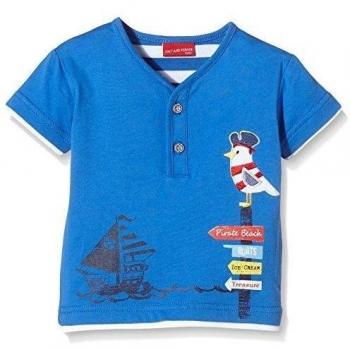 SALT AND PEPPER B T-Shirt Ahoi Knöpfe-Camiseta Bebé-Niñas    Blau