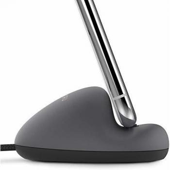 Sinjimoru estación de Acoplamiento Compatible con iPhone. Estación de Acoplamiento y de Carga de Silicona, Conveniente y Resistente con Cable para iPhone. Sync Stand Flat, Gris