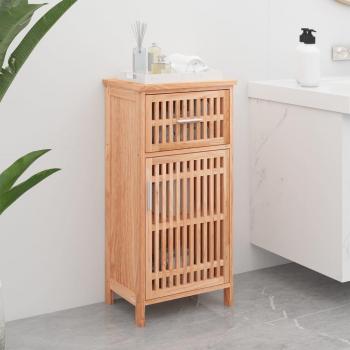 Mueble de baño 42x29x82 cm en madera maciza de nogal marrón