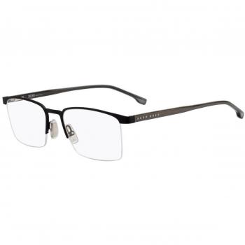 Hugo Boss Matte Black Sunglasses Boss 1088/It, Unisex, Size: 56 MM, Half Rimless Metal Frame