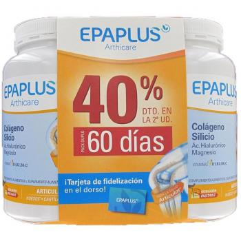 EPAPLUS ARTHICARE COLÁGENO + SILICIO + ÁCIDO HIALURÓNICO + MAGNESIO SABOR VAINILLA PACK DUO 2 x 326g