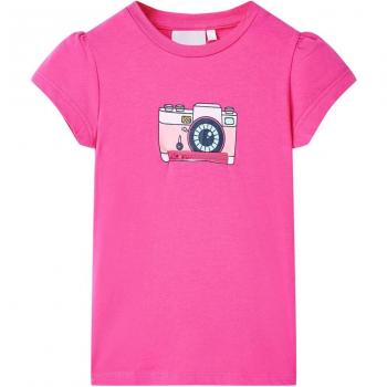 Camiseta infantil rosa oscuro 104