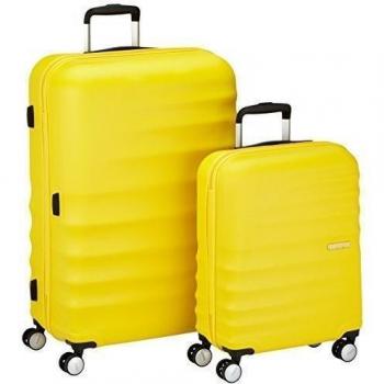 American Tourister WaveBreaker Juego de 2 Maletas, 96 Litros, Color Amarillo