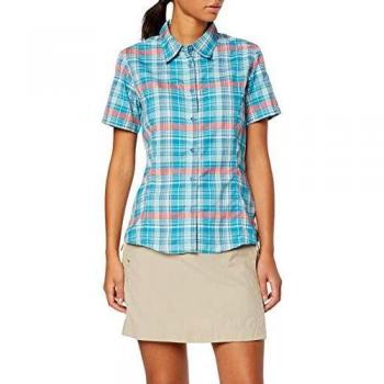 Cmp Women's Short Sleeve Shirt 39t6386 in Red Fluo/White/Anise (Size 2XS)