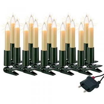 Hellum 804157 - Guirnalda de velas LED para iluminación interior, 15 velas