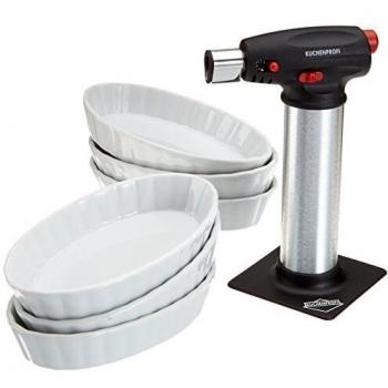 Set Deluxe de Crème Brûlée 7 Piezas con Soplete y 6 Recipientes