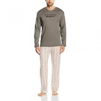 Arthur Brunch - Pijama para hombre, color gris, talla M