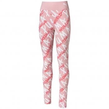 Puma Alpha AOP Leggings G Mallas Deporte, Niñas, Bridal Rose, 140