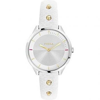 Furla Metropolis Women's Watch R4251102524 - White Leather Strap, 31mm Quartz with Steel Case