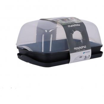 Huerto tabla con cupula 39 cm antracita capacidad 3,6 litros
