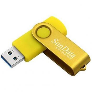 SunData Memorias USB 64GB Pen Drive USB 3.0 Flash Drive Diseño Giratorio Almacenamiento de Datos hasta 90MB/s,