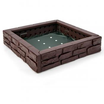 Kids' 2-in-1 HDPE Sandbox with Cover & Bottom Liner