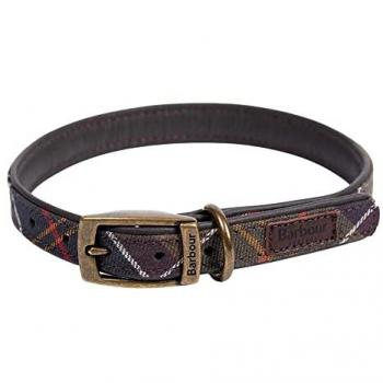 Barbour Classic Tartan Adjustable Dog Collar for Men - Medium Brown