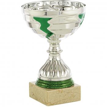 Art-Trophies AT81211 Trofeo Deportivo, Plateado/Verde, Talla Única