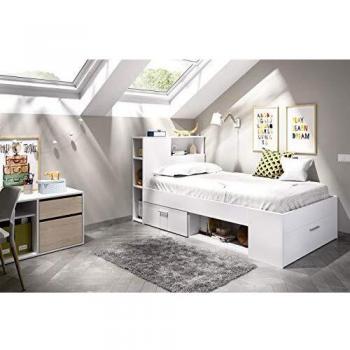 Rimobel Lanka Cama Nido, Melamina, Blanco, 90 x 190 cm