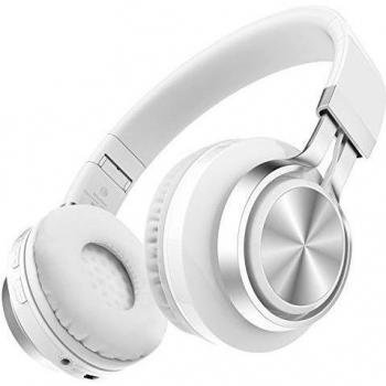 Darkiron Bluetooth Auriculares micrófono incorporado Auricular inalámbrico con tarjeta TF de radio FM y Extra Cable de audio para la mayoría de los teléfonos celulares, iPhone, ordenador portátil, TV, Bluetooth 4.0 Dispositivos