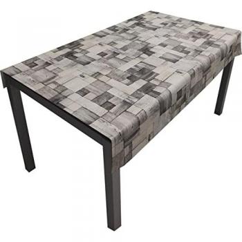 Mantel Antimanchas de PVC Diseño Madera Reciclada 100x140 cm