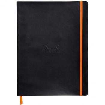 Cuaderno Rhodiarama B5 de tapa blanda - Puntado - Negro