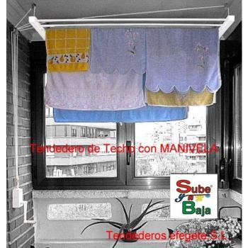Tendederos Efegete - Tendedero Techo Manivela 2 Mt. Tenmv200