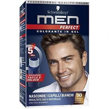 Gel Colorante para Cabello Hombre Men Perfect 50 Castaño Claro Natural Sin Amoníaco