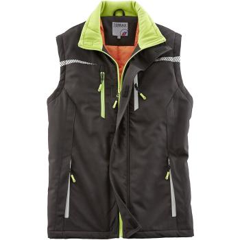 Chaleco de Trabajo para Hombre Terrax Workwear Talla L Negro/Lima 100% Poliéster