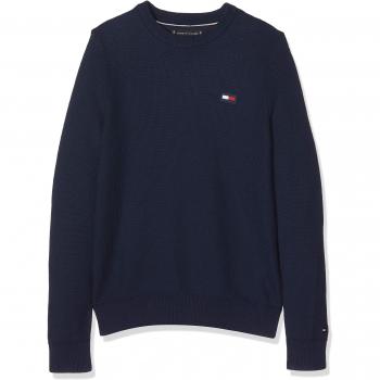 Tommy Hilfiger Essential Structured Sweater, Sudadera para Niños, Azul
