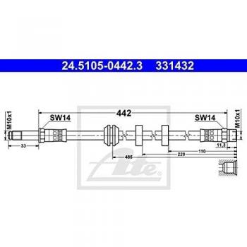 Ate 24.5105-0442.3 Accesorios y Mangueras de Frenos