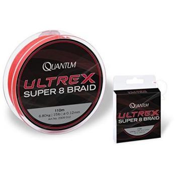 Quantum Unisex ultrex Super 8 Braid pequeño Bobina, Unisex, 2309025, Rojo, Talla única