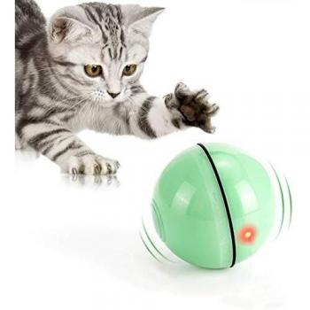 WWVVPET Bola de Gato,Juguete Gato Interactivo para Mascotas,Carga USB Juguetes para Gatos Pelotas,Giratoria Automática de 360 Grados,para Ejercicio Animal Doméstico
