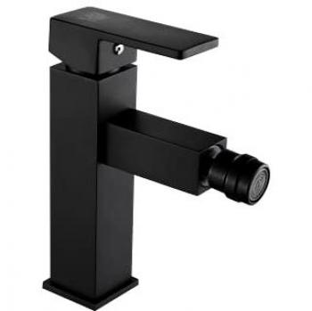 Grifo Monomando de Bidet Serie Amazonas Black Edition, Base de Latón, Cartucho de Discos Cerámicos 25mm, Acabado Negro, Diseño Elegante