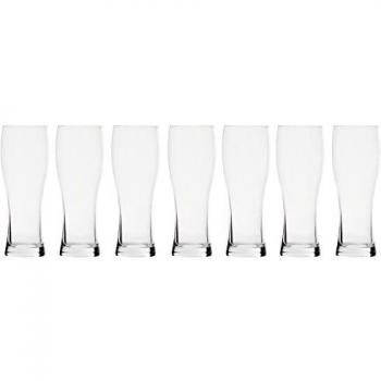 H&H H&H 68/4261 - Juego de 6 Vasos de Cristal para Cerveza Weizen, 330 cl, 6 Unidades