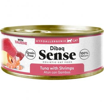 Dibaq Sense Adult Wet Cat Food Tuna with Shrimp Grain-Free Gluten-Free 70g Can