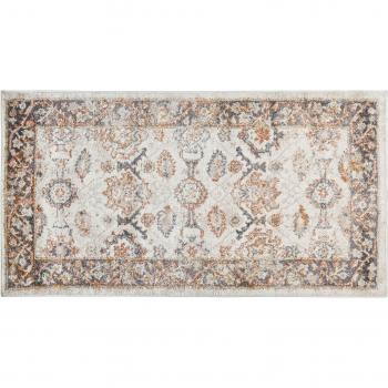 Alfombra Beige Oriental Vintage Efecto Envejecido 80 x 150 cm Nurnus