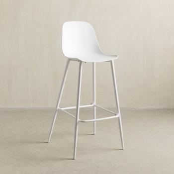 Taburete polipropileno blanco Lein 49,5 x 101,5 cm
