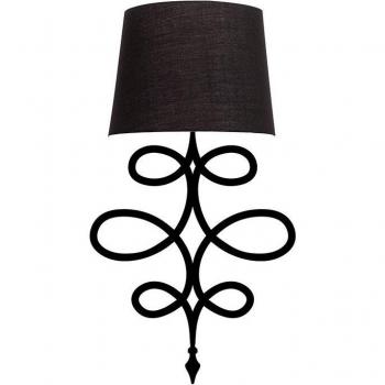 Aplique de pared WellHome, estructura de metal color negro