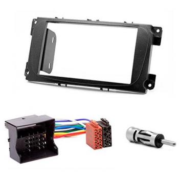 CARAV 08-002-23-6 - Marco de radio con adaptador ISO para Focus II, Mondeo, S-Max, C-Max, Galaxy II, Kuga