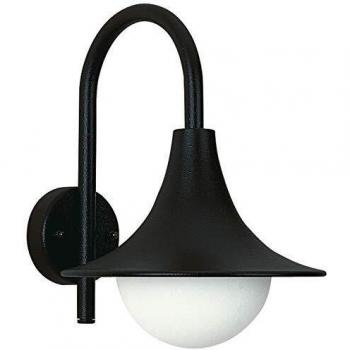 Aplique de exterior elegante 167 en forma bonita, negro