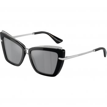 Dolce & Gabbana DG4472 501/6G Women's Cat Eye Sunglasses Black Size 54