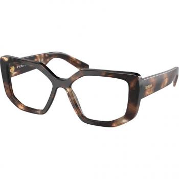 Prada PR A04V Col. L07R1O1 Women's Eyeglasses Tortoiseshell Havana/Caramello Square Frame Size 52 Blue Light Block Available