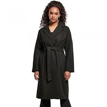 Urban Classics Women's Oversized Classic Black Coat - XS - 100% Polyester
