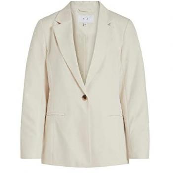 Blazer Vila Mujer Básico Entallado Color Beige Talla 36
