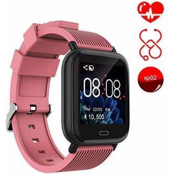Ayete Smartwatch Fitness Tracker con frecuencia cardíaca Monitoreo de la presión Arterial Salud Deporte Reloj Impermeable IP67 Reloj de Pulsera Cámara remota Pulsera Inteligente