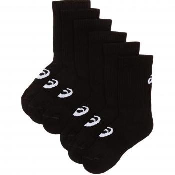 Asics 3PPK Crew Calcetines, Hombre, Negro, XL