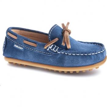 Mocasines de niño Pablosky de piel azul 128016