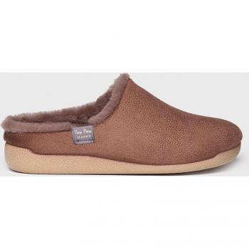 Zapatillas de casa para mujer Toni Pons Mosul-BD Marrón, fabricadas en España, alta calidad, abiertas, tejido con suela antideslizante