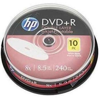 Hp - DVD+r Doble Capa 8X FF Printable tarrina 10 uds