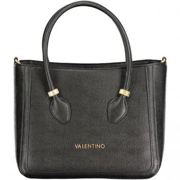 Valentino by Mario Valentino Black Polyethylene Handbag with Removable Shoulder Strap and Zip Closure, Size: ONE SIZE