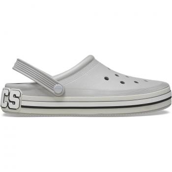 Crocs - Zuecos unisex Off Court Logo Clog U Crocs, color gris, talla 42-43