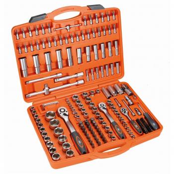 Kit de herramientas profesionales Alyco 170745 con juego de llaves de vaso de 1/2, 3/8 y 1/4 - 171 piezas