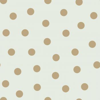 Papel pintado con diseño de puntos blanquecinos y dorados - 0,53 x 10,05 m